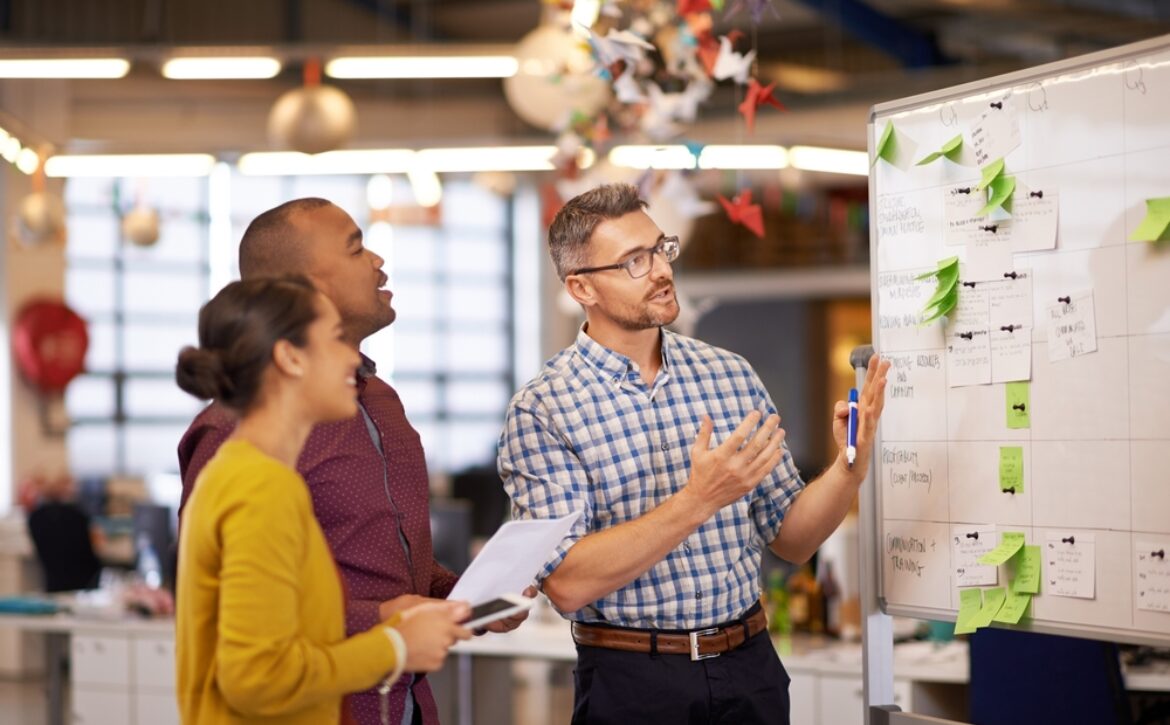 Whiteboard,,Manager,Plan,And,Business,People,With,Strategy,And,Speaking