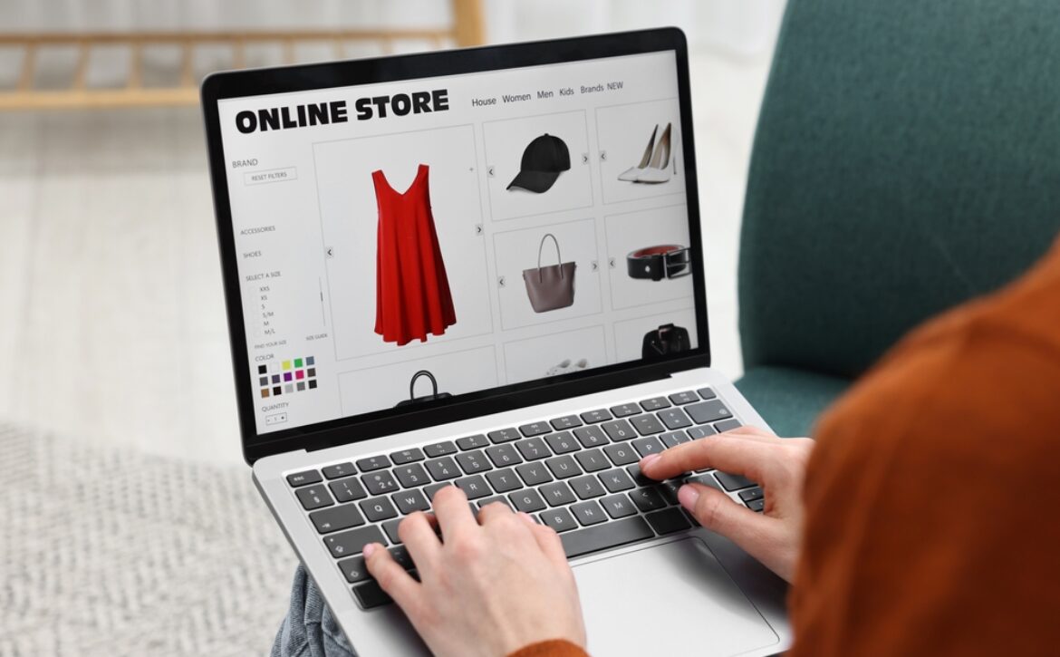 Woman,With,Laptop,Shopping,Online,At,Home,,Closeup