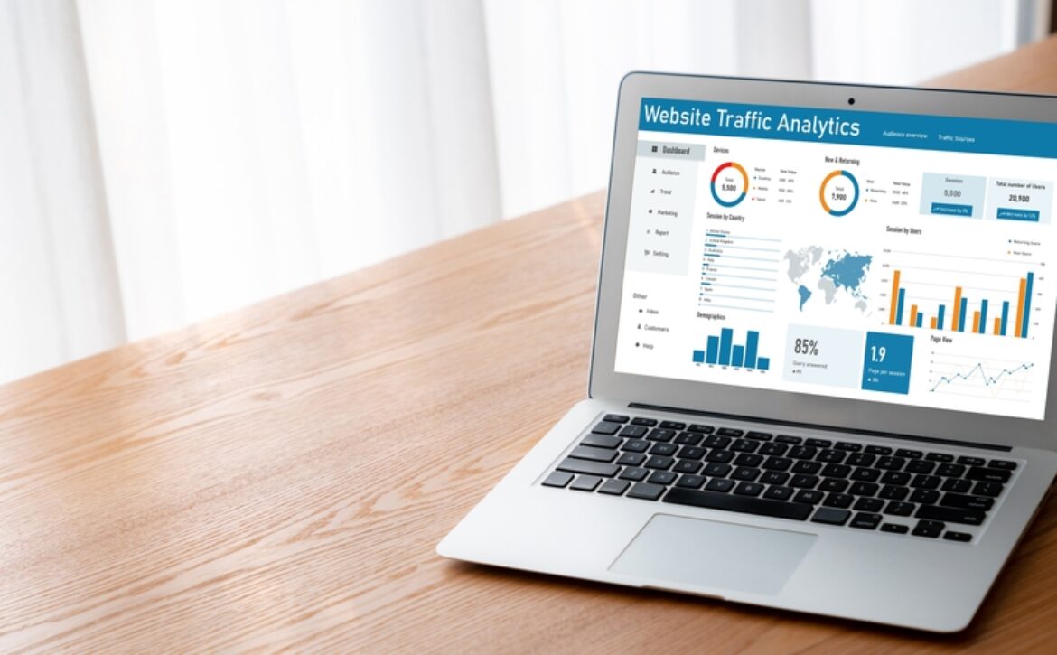 Computer,Software,For,Website,Traffic,Analytics,Data,On,Computer,Screen.